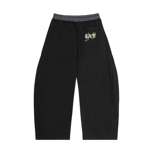 Plaid Waistband Barrel Sweatpants