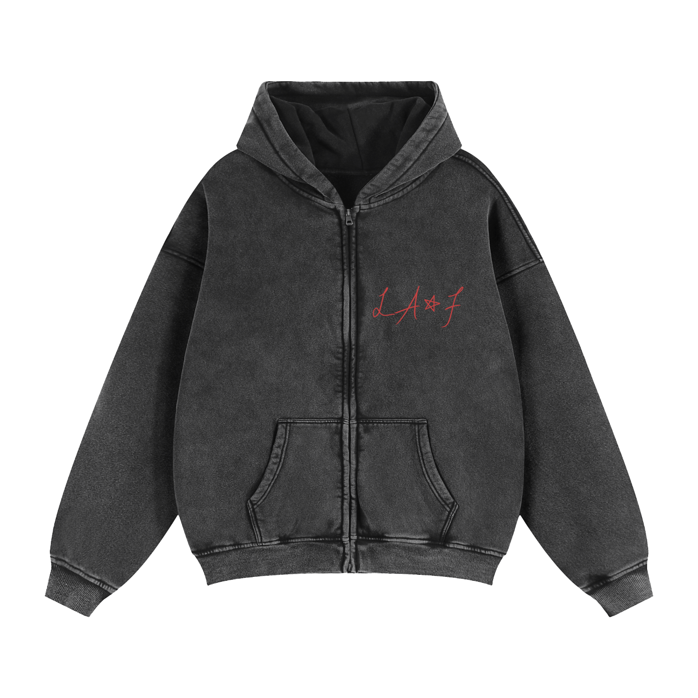 Zip-Through Boxy Fleece Hoodie