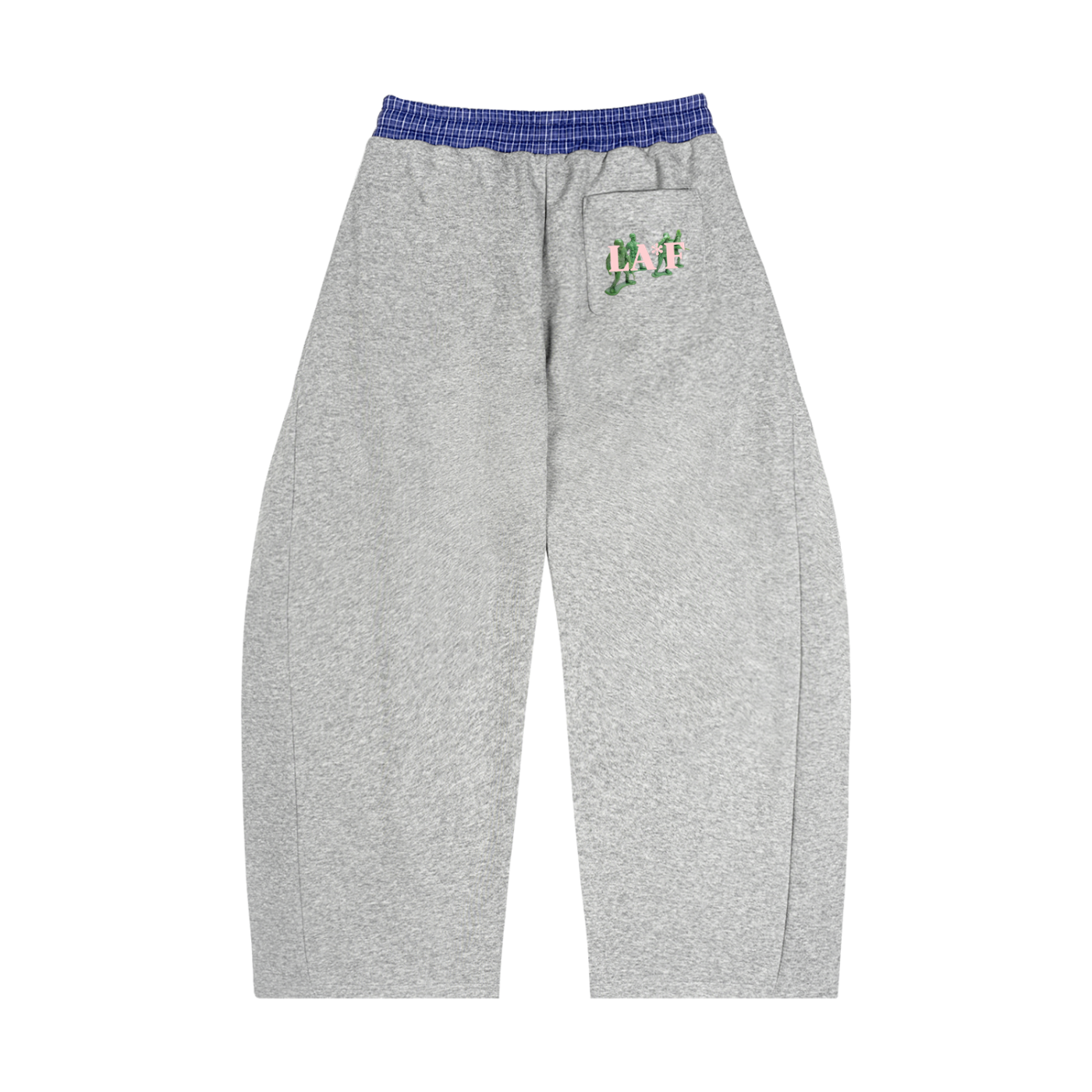Plaid Waistband Barrel Sweatpants